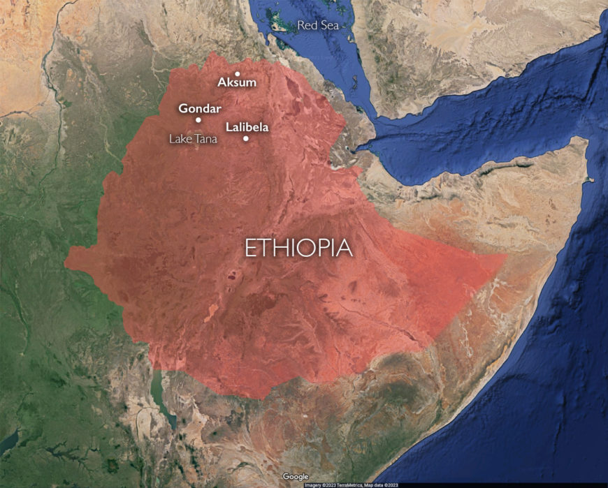 Map of Ethiopia (underlying map © Google)