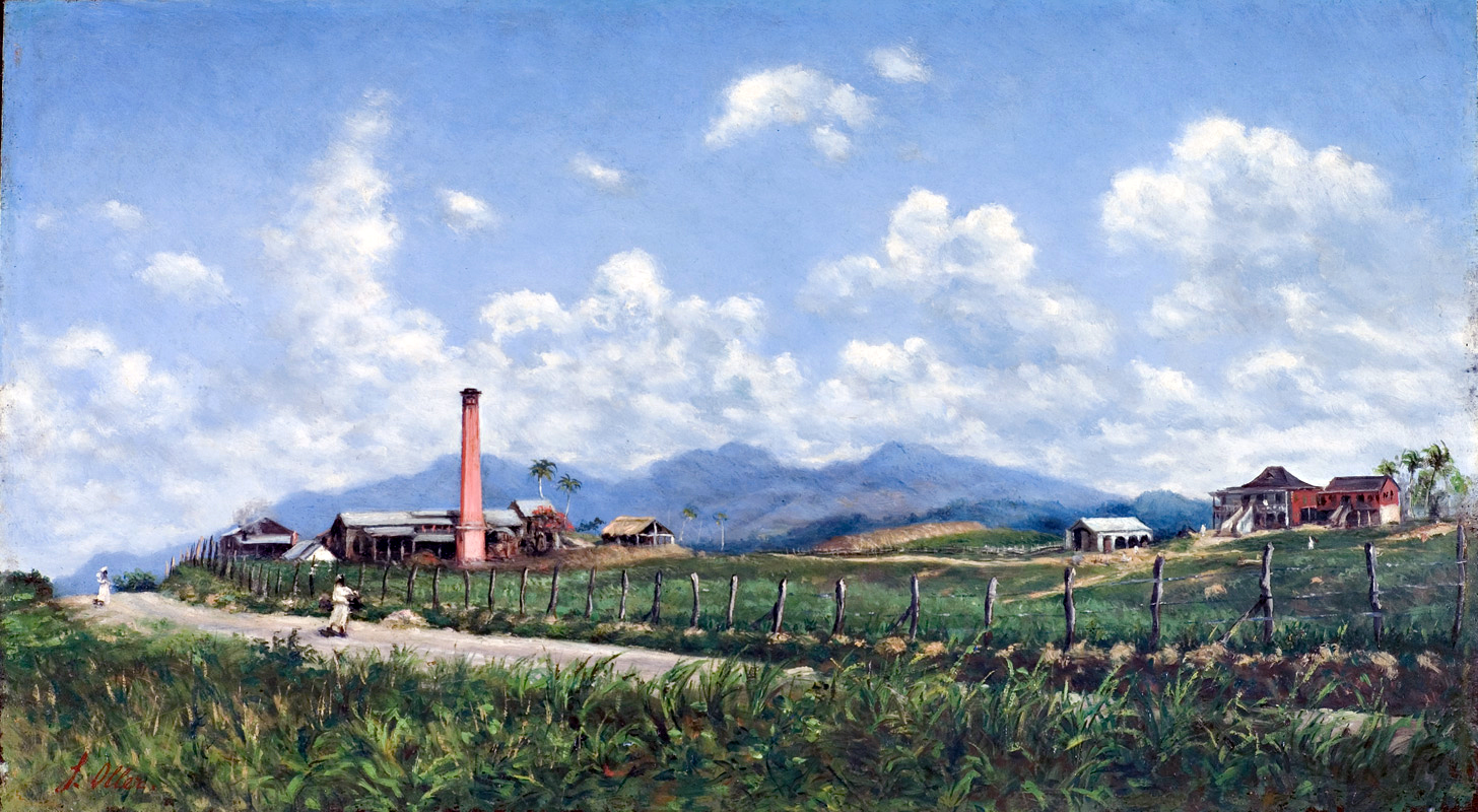 Francisco Oller y Cestero, Hacienda Aurora, 1898, Oil on panel, 12 5/8 × 21 7/8 in. (32 × 55.6 cm), Museo de Arte de Ponce.