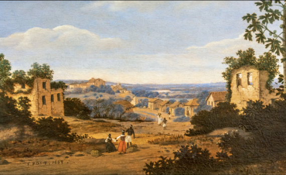 Frans Post, Landscape with Ruins in Olinda, 1663, oil on panel, 22.9 x 29.2 cm (Museum of Fine Arts, Boston)