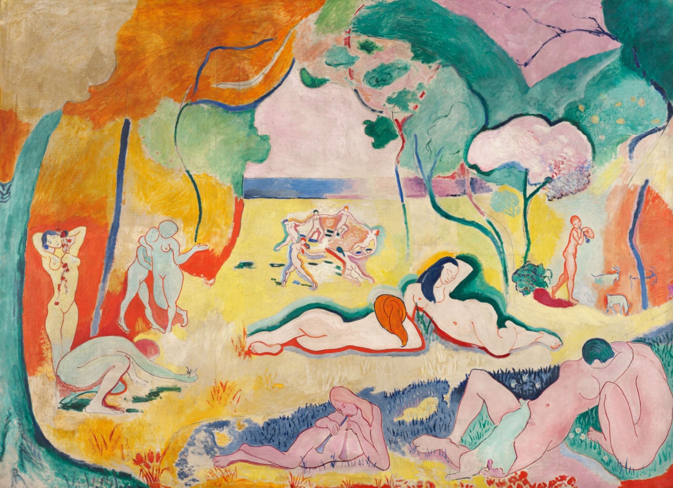 Henri Matisse, Bonheur de Vivre (Joy of Life), 1905-06, oil on canvas, 176.5 x 240.7 cm (Barnes Foundation, Philadelphia)