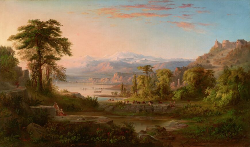 Robert S. Duncanson, A Dream of Italy, 1865, oil on canvas, 52.4 x 88.9 cm (Birmingham Museum of Art)