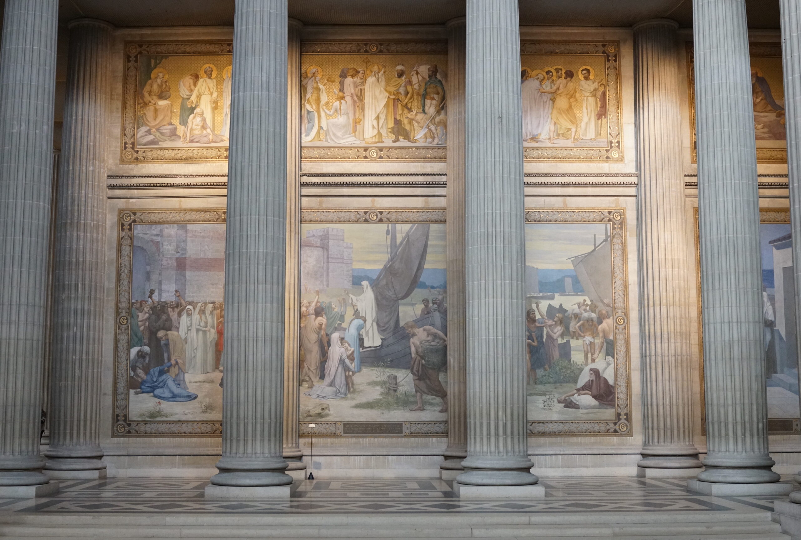 Pierre Puvis de Chavannes murals, begun 1874, for Jacques-Germain Soufflot, Church of Ste-Geneviève (now Le Panthéon), 1755–90, Paris, France (photo: Steven Zucker, CC BY-NC-SA 2.0)