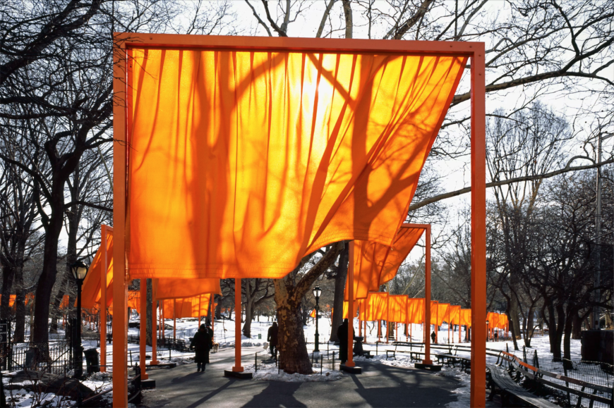 Christo and Jeanne-Claude, The Gates, 1979–2005 (photo: Wolfgang Volz) © 2005 Christo and Jeanne-Claude Foundation