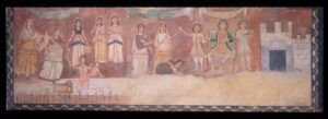 "Pharaoh and the infancy of Moses," copy by Herbert Gute of a mural in the synagogue, Dura-Europos