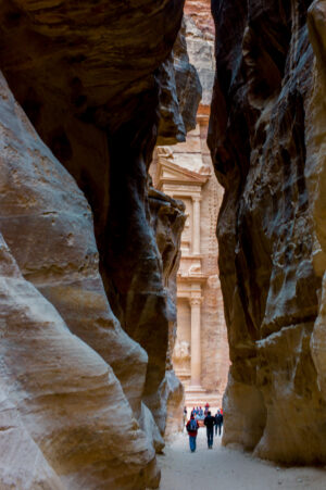 So-called Treasury (Khazneh), through the Siq, Petra (photo: Colin Tsoi, CC BY-ND 2.0)