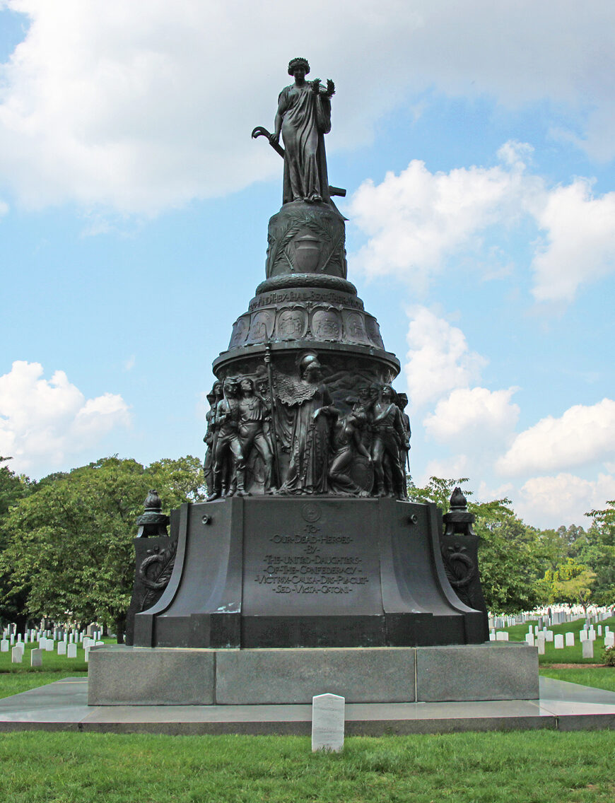 Moses Jacob Ezekiel, Confederate Memorial, Arlington Cemetery, 1914, bronze, 32 feet high (photo: Tim1965, CC BY-SA 3.0)