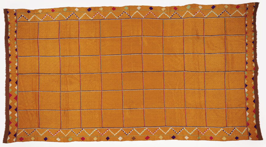 Vari Da Bagh Phulkari, c. 1930 (Undivided Punjab), cotton, floss, silk, 238 x 126 cm (Museum of Art and Photography, Bengaluru)
