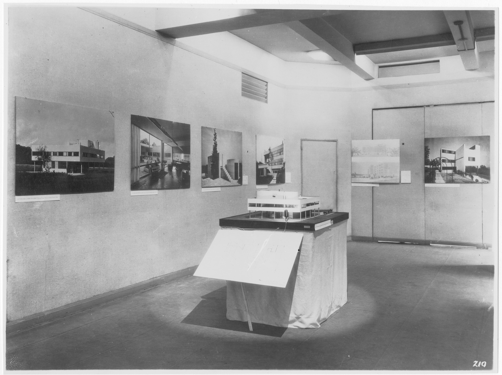 Installation view, Modern Architecture: International Exhibition, Feb 9–Mar 23, 1932 (Museum of Modern Art, New York)