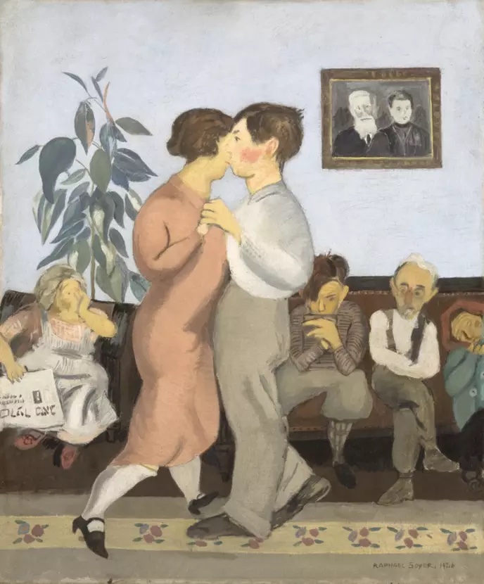 Raphael Soyer, Dancing Lesson, 1926, oil on canvas, 61.1 x 51.1 cm (Jewish Museum, New York)