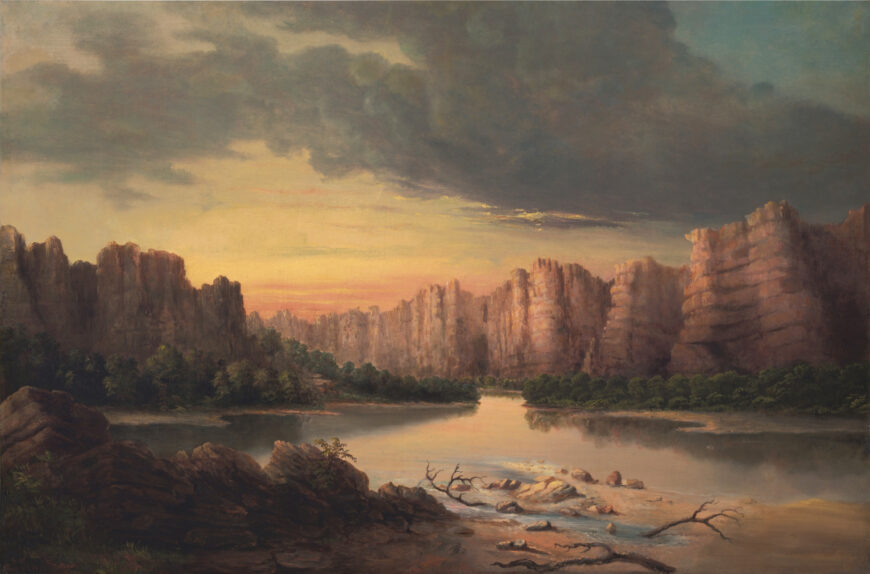 Solomon Nunes Carvalho, Grand River (Colorado River), undated, oil on canvas, 51 x 76 cm (The Oakland Museum Kahn Collection)