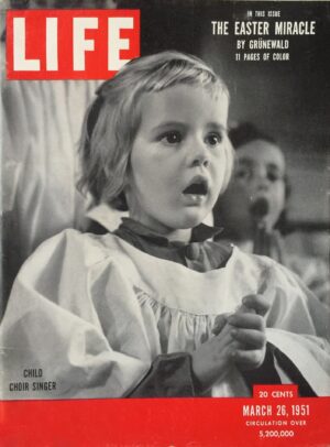 Esther Bubley, "Young Choir Singer. Brooklyn, N.Y.," Life, cover image, 1951
