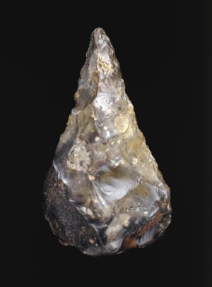 Gray’s Inn Lane Hand Axe, c. 350,000 BCE, flint, 165mm long (© Trustees of the British Museum, London)