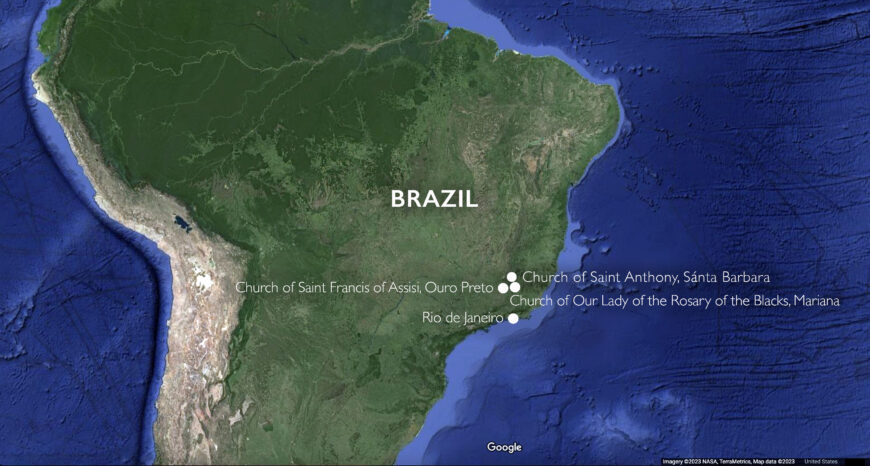 Map of Brazil (underlying map © Google)
