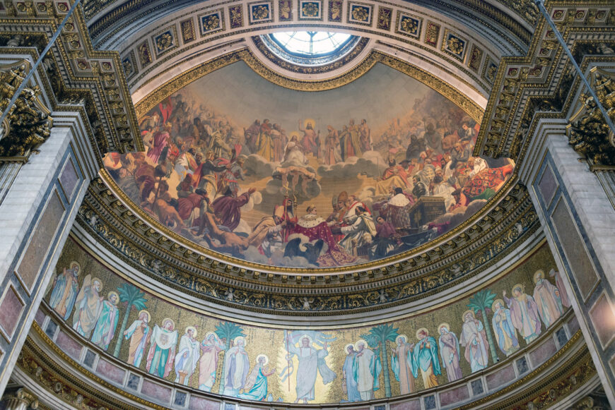 Jules-Claude Ziegler, The History of Christianity, 1835–38, mural, Church of La Madeleine, Paris (Photo: xiquinhosilva, CC BY 2.0)