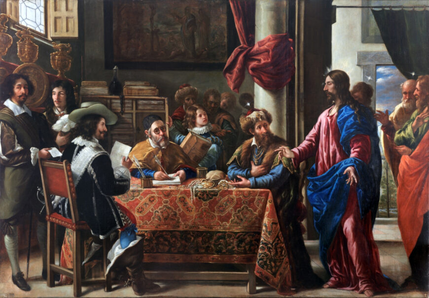 Juan de Pareja, The Calling of Saint Matthew, 1661, oil on canvas, 225 x 325 cm (Museo del Prado, Madrid)