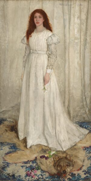 James McNeill Whistler, Symphony in White, No. 1: The White Girl, 1862, oil on canvas 213 x 107.9 cm (National Gallery of Art, Washington, D.C.)