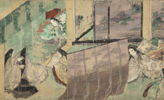 Illustrated scroll from the <em>Tale of Genji</em>