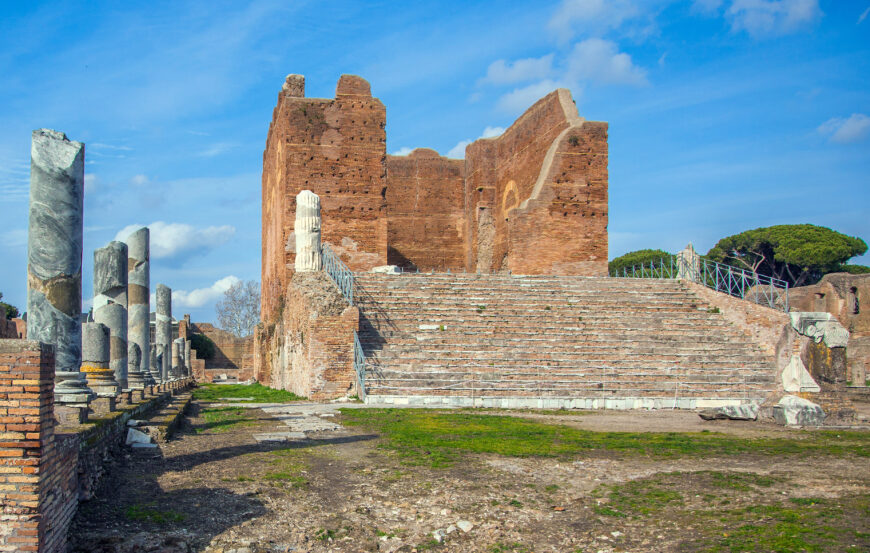 Capitolium in the forum, c. 117–138 C.E., Ostia Antica (photo: Bradley Weber, CC BY 2.0)