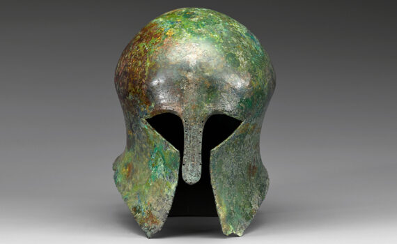 Bronze helmet donated by Olympic gold medalist Son Gijeong