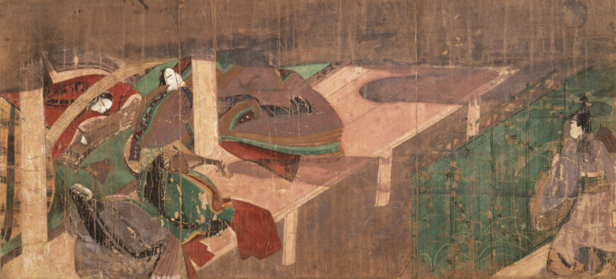 Kaimami (detail), Genji Monogatari Emaki (scroll), c. 1130, ink and color on paper, 22 x 23 cm (Tokugawa Art Museum, Nagoya)
