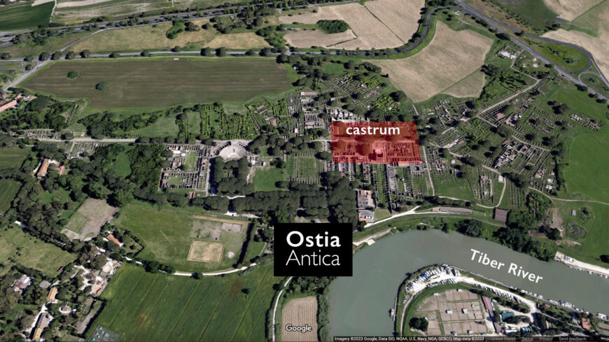 Ostia map (underlying map © Google)
