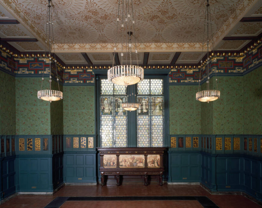 Morris, Marshall, Faulkner & Co., Green Dining Room (now The Morris Room), 1866–67 (Victoria and Albert Museum, London; photo: © Victoria and Albert Museum)