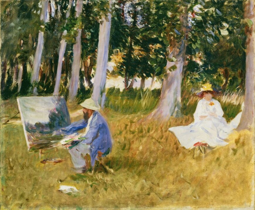 John Singer Sargent, Claude Monet Painting by the Edge of a Wood, 1885, oil on canvas, 54 x 64.8 cm (Tate, London)