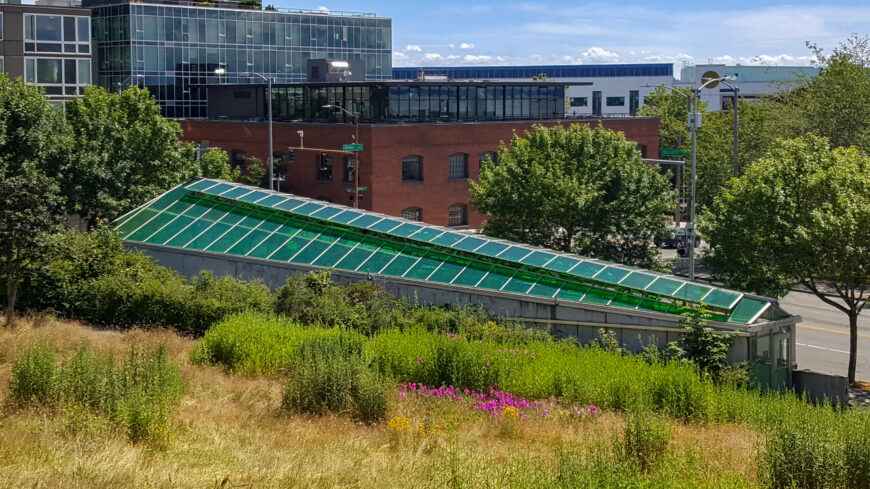 Mark Dion, Neukom Vivarium greenhouse, design approved 2004, completed 2006, mixed media, 80 feet long (structure) (photo: Another Believer, CC BY-SA 4.0)