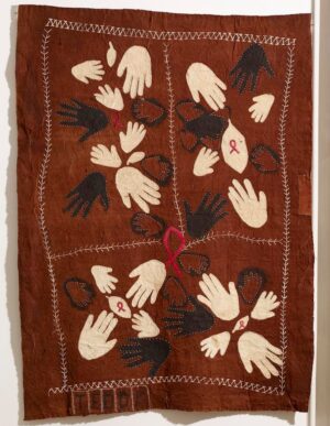 Teddy Nansekka, United For Life, felted, sewn, and pigmented bark, 142.50 x 105 cm (© The Trustees of the British Museum, London) 