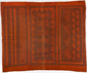 Barkcloth, 1930 (Baganda people), stenciled bark, 249 x 210 cm (© The Trustees of the British Museum, London)