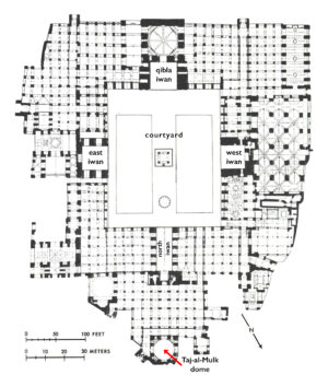 Plan of the mosque, drawn by Eric Schroeder, Architectural Survey, American Institute for Persian Art & Archaeology, 1931