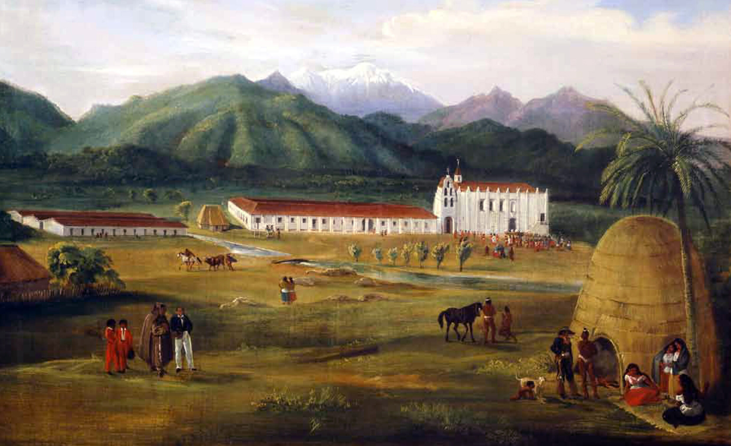 Ferdinand Deppe, <em>The Mission of San Gabriel, Alta California in May 1832</em>