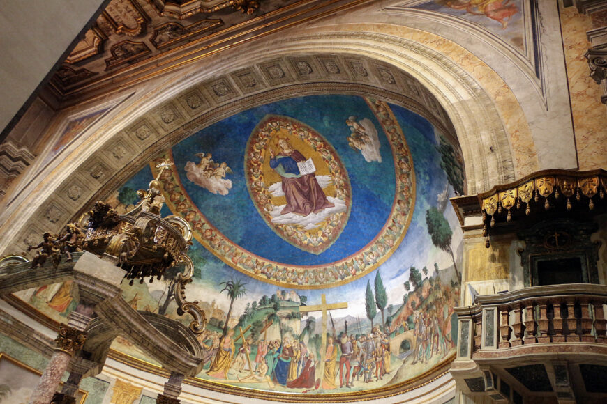 Antoniazzo Romano, apse of Santa Croce in Gerusalemme, c. 1492–95, Rome (photo: Sailko, CC BY 3.0)