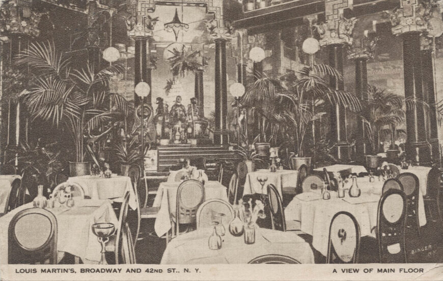 Postcard of Main Dining Room, Café de l’Opéra (photo: author)