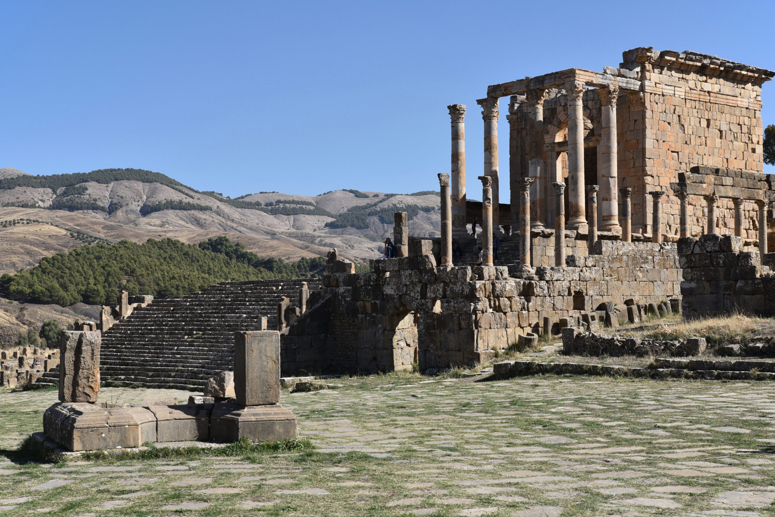 The Roman archaeological site at Djémila (Cuicul, Algeria) was recognized as a UNESCO World Heritage site in 1982. The Severan Forum and Temple of the Gens Septimia, Djémila (Cuicul, Algeria), 229 C.E. (photo: Carole Raddato, CC BY-SA 2.0)