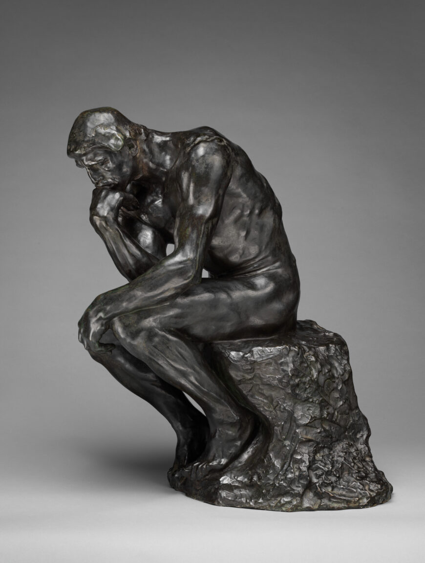 Auguste Rodin, The Thinker, cast c. 1910, bronze, 70.2 cm high (The Metropolitan Museum of Art, New York)