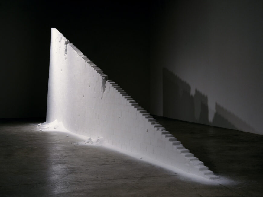 Motoi Yamamoto, Utsusemi, salt, installed at the 2003 exhibition, "The First Steps; Emerging Artist from Japan," MoMA P.S.1, New York (photo) © Motoi Yamamoto