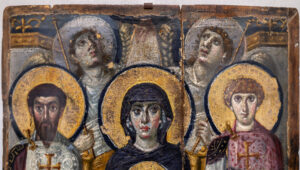 Smarthistory – Icon with Virgin (Theotokos) and Child between Saints ...