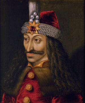 Portrait of Vlad III Dracula (Ambras Portrait), second half of the 16th century, oil on canvas, 60 x 50 cm (Ambras Castle, part of the Kunsthistorisches Museum, Vienna)