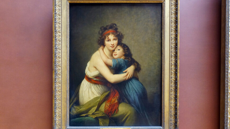 Elisabeth Louise Vigée Le Brun, Self-Portrait with Her Daughter Julie (à l’Antique), 1789, oil on wood, 130 x 94 cm (Musée du Louvre, Paris)