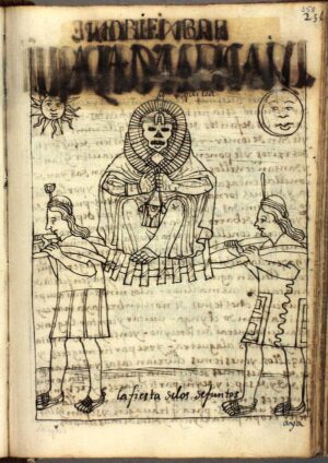 Felipe Guaman Poma de Ayala, “Inka Mummy” in Nueva Corónica y Buen Gobierno, c. 1610 (Royal Danish Library, Copenhagen)