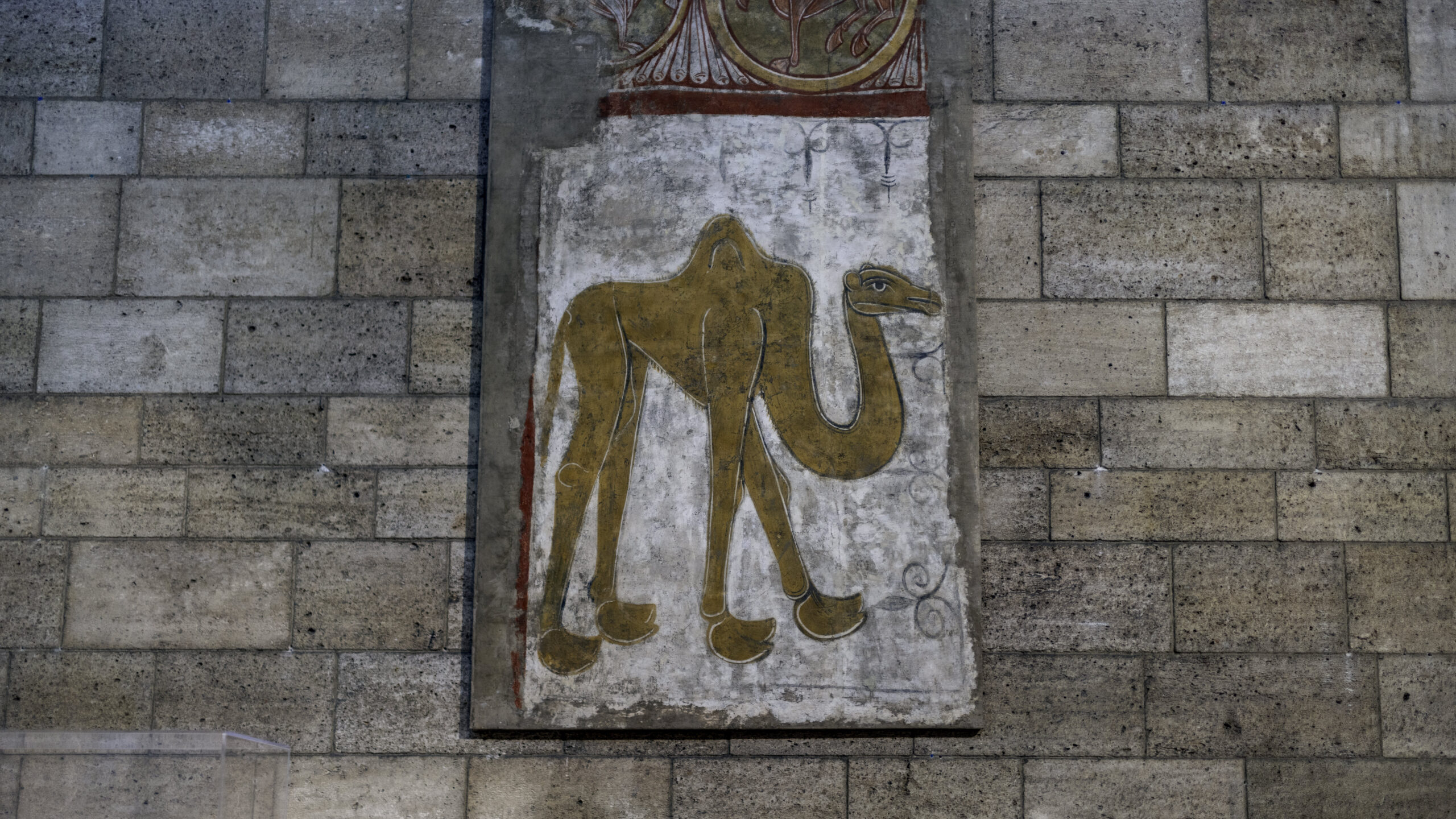 Camel, first half 12th century (possibly 1129–34), Castile-León, Spain, fresco transferred to canvas, 246.4 x 135.9 cm (The Met Cloisters)