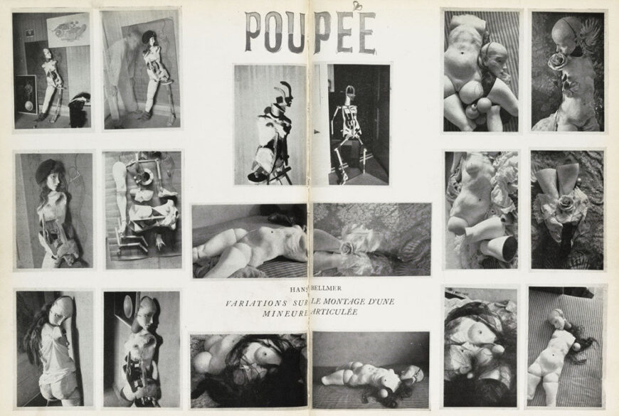 Hans Bellmer, "Poupée: Variations sur le montage d’une mineure articulée (Doll: Variations on the Montage of an Articulated Minor)," Minotaure, number 6 (December 1934)