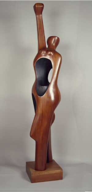 Elizabeth Catlett, Homage to My Young Black Sisters, 1968, cedar, 172.7 x 30.5 x 30.5 cm (private collection)
