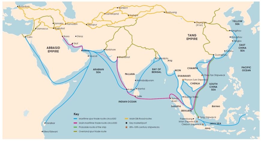 The Indian Ocean World in the 9th century (Courtesy Asian Civilisations Museum, CC BY-NC-SA)