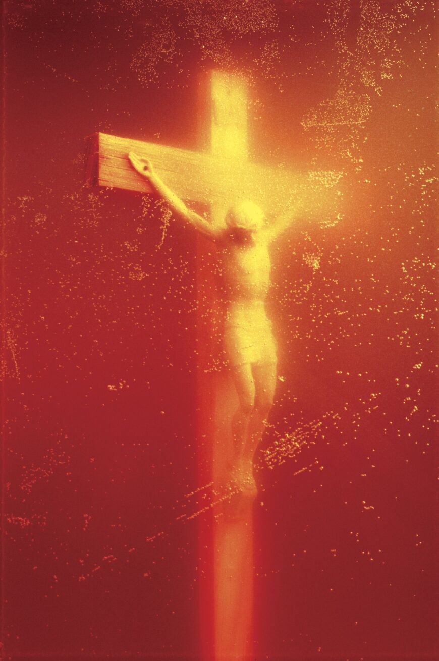 Andres Serrano, Piss Christ, 1987, Cibachrome print, 152.4 x 101.6 cm © Andres Serrano