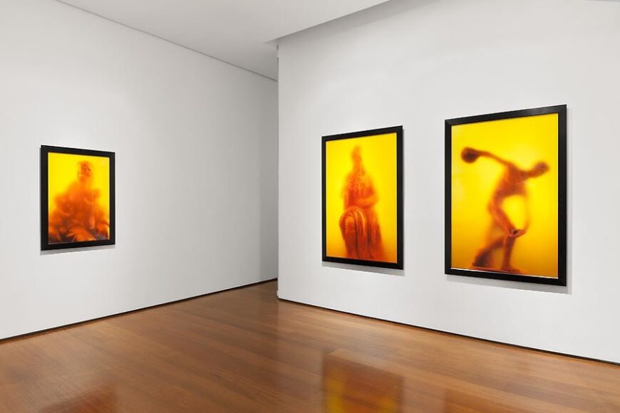 Andres Serrano, installation view of works from Immersions, 1987–90 (photo: © Edward Tyler Nahem Gallery)