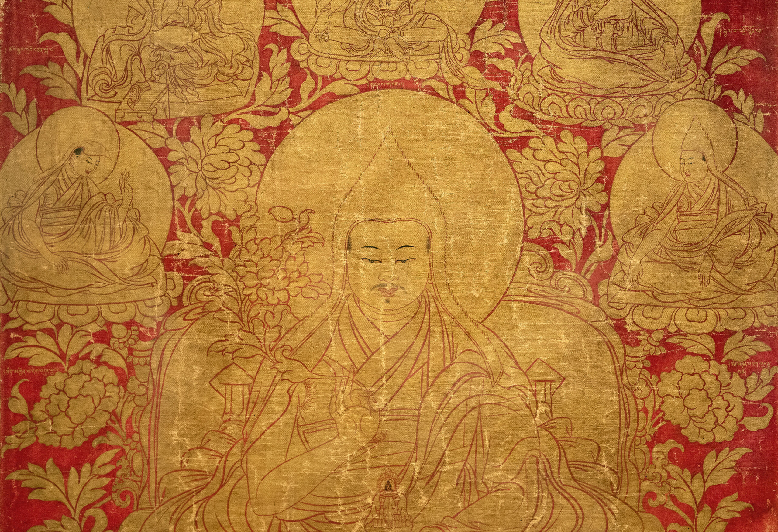 <em>The Fifth Dalai Lama Ngawang Lobzang Gyatso (1617–1682) with Previous Incarnations</em>