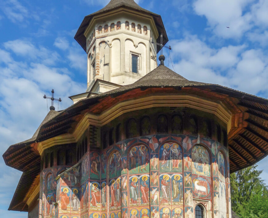 Eaves (detail), Church of the Annunciation, view from southeast, Moldovița Monastery, Moldavia, modern Romania, 1532–37 (photo: Frank Hukriede, CC BY-NC 2.0)