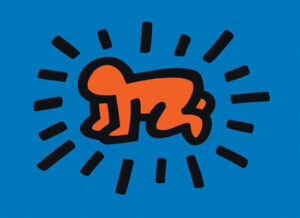 Keith Haring, (Radiant Baby from Icons series), 1990, silkscreen print, 53.34 x 63.5 cm © Keith Haring Foundation